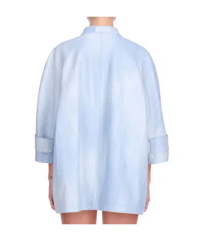 Ermanno Scervino Long Sleeve Denim Jacket In Blue