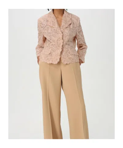 Ermanno Scervino Lace Blazer In Brown