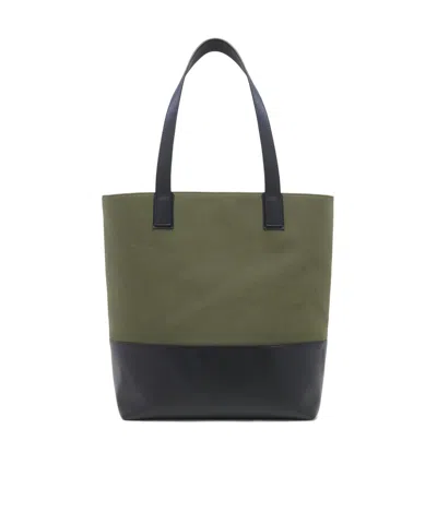Alexander Mcqueen Men's T-bar Shopper In Khaki/black