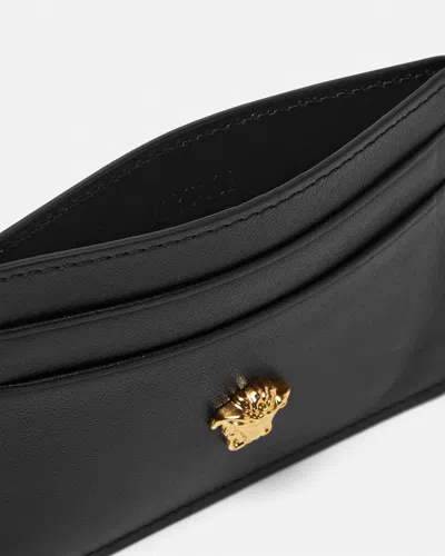 Versace Logo-plaque Leather Cardholder