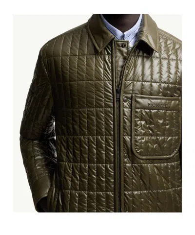 Moncler Madiere Rectangle Tech Casual Jacket In Gold