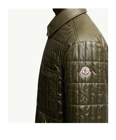 Moncler Madiere Rectangle Tech Casual Jacket In Gold