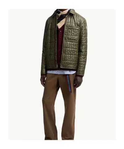 Moncler Madiere Rectangle Tech Casual Jacket In Gold