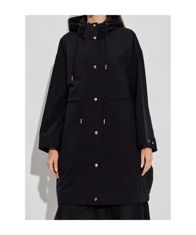 Moncler Zip-up Drawstring Jacket In Black