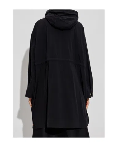 Moncler Zip-up Drawstring Jacket In Black