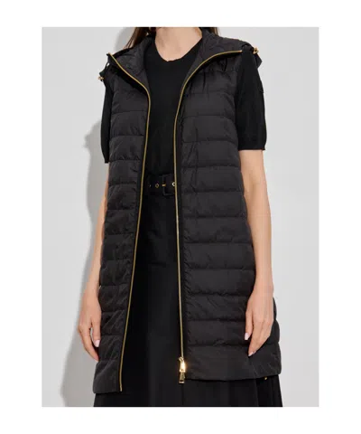 Moncler Zip-up Drawstring Jacket In Black