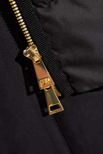 Moncler Zip-up Drawstring Jacket In Black
