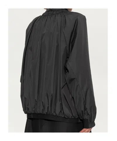 Moncler Valencay Drawstring Windbreaker Jacket In Black