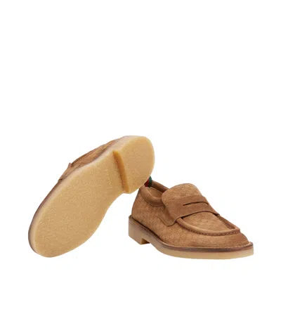 Gucci Men's Loafer With Web In Brown