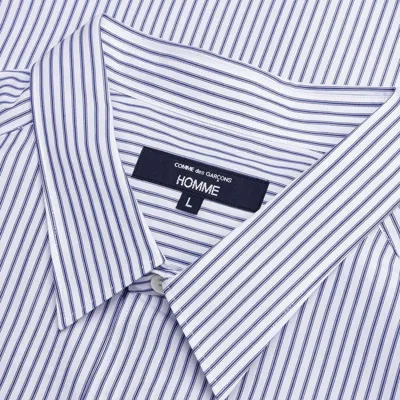 Comme Des Garçons Short Sleeve Shirt In Blue