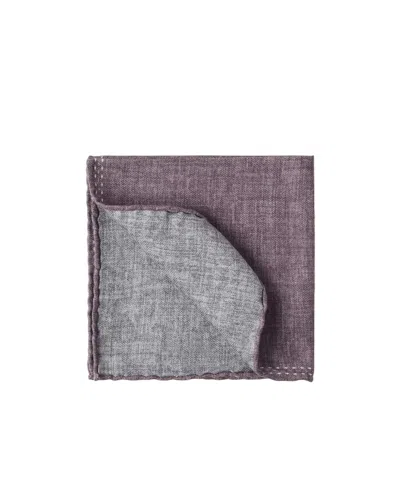 Brunello Cucinelli Silk Logo Pocket Square In Pink