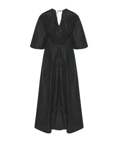 The Row Mia Dress In Silk In Black
