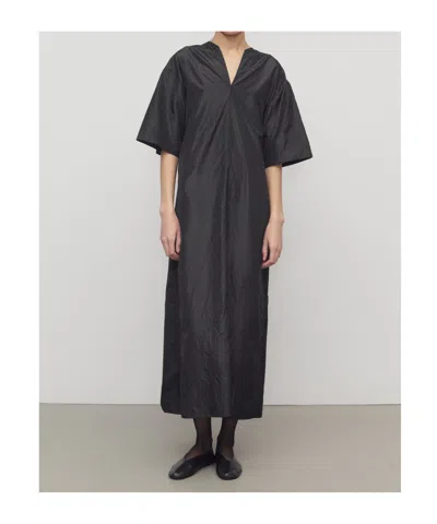 The Row Mia Dress In Silk In Black