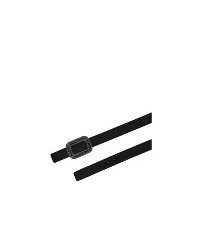 Roger Vivier Pilgrim Belt In Satin