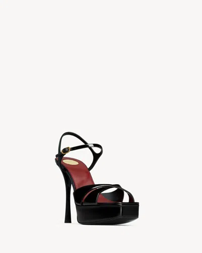Saint Laurent Debbie Platform Sandals In Patent Leather