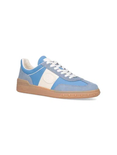 Valentino Upvillage Suede-trimmed Leather Sneakers