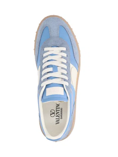 Valentino Upvillage Suede-trimmed Leather Sneakers
