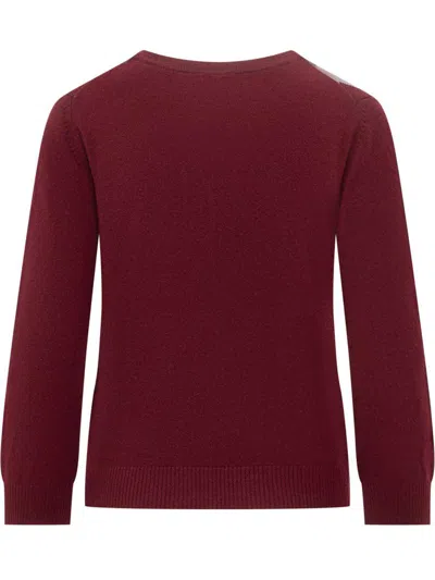 Ganni Womens Tawny Port Rhombus-print Round-neck Wool And Cashmere Cardigan Xl In Brown