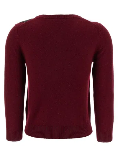 Ganni Womens Tawny Port Rhombus-print Round-neck Wool And Cashmere Cardigan Xl In Brown