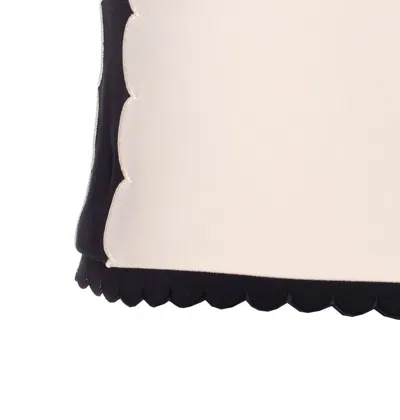 Elisabetta Franchi Multicolor High-waisted Shorts With Scalloped Hem In Neutral