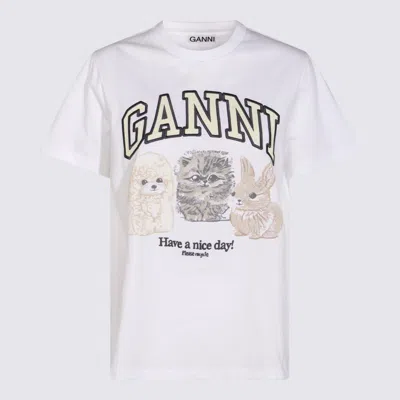 Ganni T-shirts And Polos In White