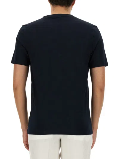 Hugo Boss Boss Sun Protection Logo T Shirt Navy In Black