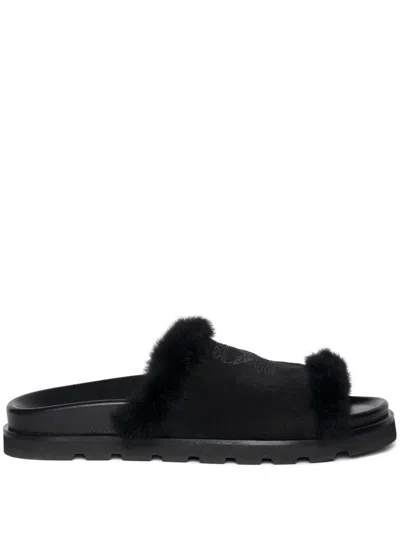 Zadig & Voltaire Teddy Bare Sandals In Black
