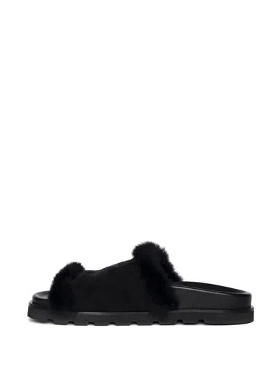 Zadig & Voltaire Teddy Bare Sandals In Black