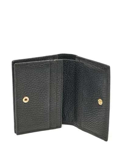 Pre-owned Gucci 2024 Cat-appliqué Wallet In Black