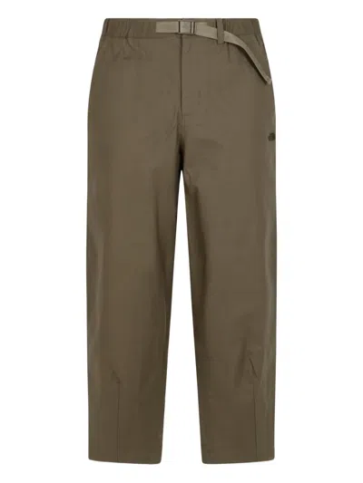 The North Face Logo-embroidered Elastic-waist Trousers In Green