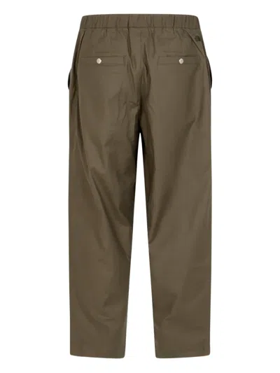 The North Face Logo-embroidered Elastic-waist Trousers In Green
