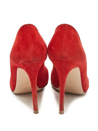 Pre-owned Gianvito Rossi Suede Pumps Shoes In Red