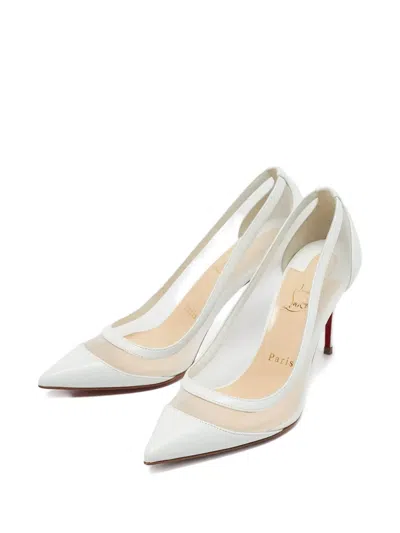 Pre-owned Christian Louboutin Leather Mesh Pumps
