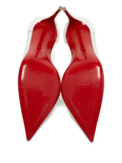 Pre-owned Christian Louboutin Leather Mesh Pumps
