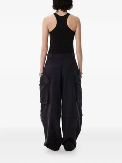 Alexander Wang Detachable-panel Cargo Trousers In Black