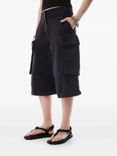 Alexander Wang Detachable-panel Cargo Trousers In Black