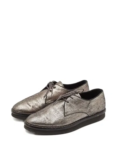 Pre-owned Tod's Vintage Platform Lace-up Shoes In Gold