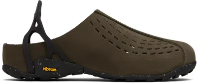 Roa Perforated Backless Sandals Rubber Sole In Green