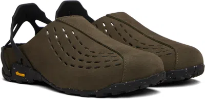 Roa Perforated Backless Sandals Rubber Sole In Green