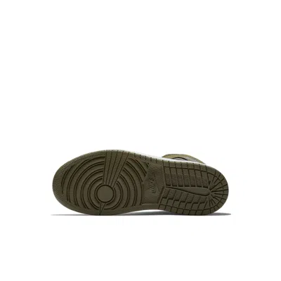Air Jordan (ps)  1 Mid 'olive Canvas' In Green