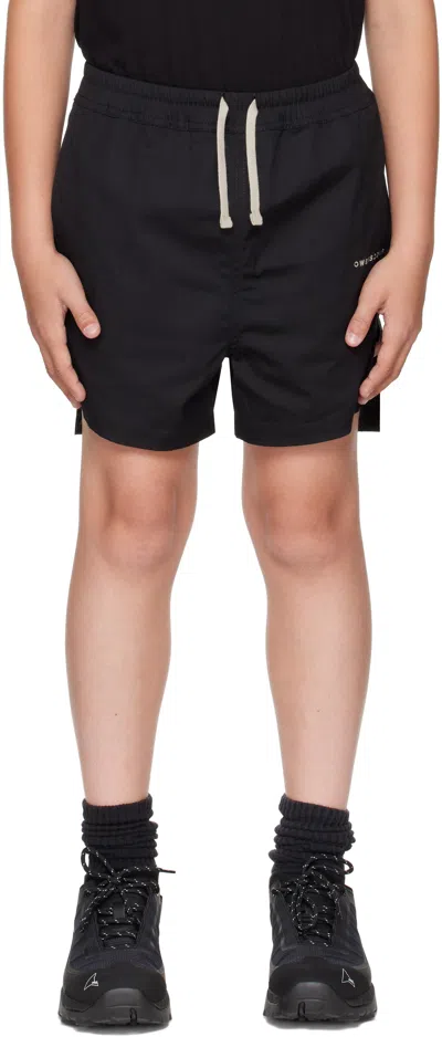 Rick Owens Kids Black Hollywood Boxer Shorts In Black