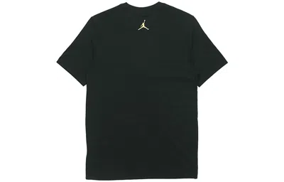 Air Jordan Jumpman Flying Man Logo Printing Short Sleeve Black In Black