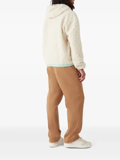 Casablanca Monogram Jacquard Oversized Fleece Jacket In White