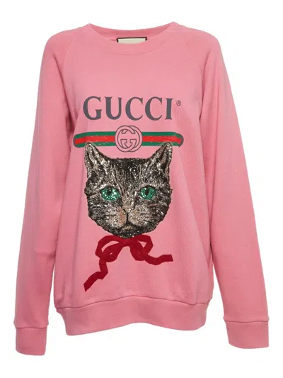 Pre-owned Gucci 2024 Cat-embellished Sweatshirt