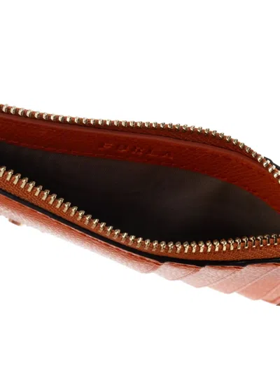 Furla Camelia Zip-around Cardholder In Brown