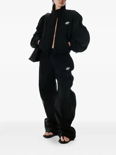 Alexander Wang Draped Track Pants In Black