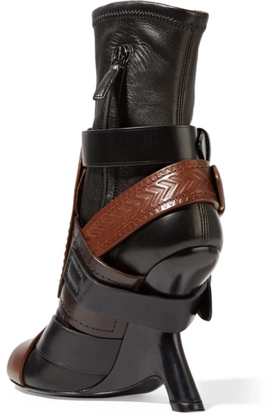 Shop Tom Ford Buckled Stretch-leather Ankle Boots