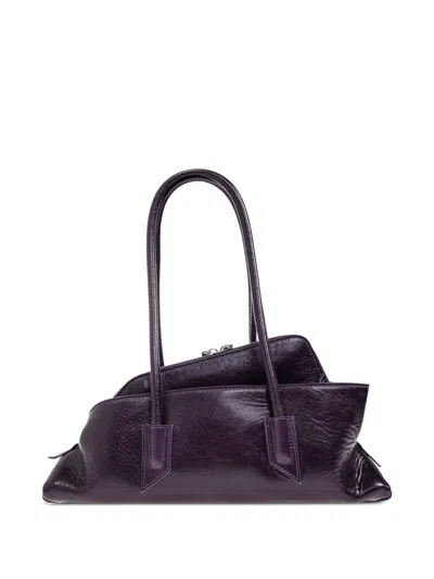 Attico Dark Purple La Passeggiata Small Shoulder Bag In Purple