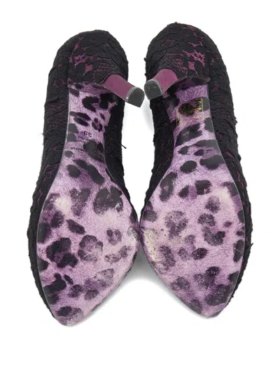 Pre-owned Dolce & Gabbana Lace Satin Pumps
