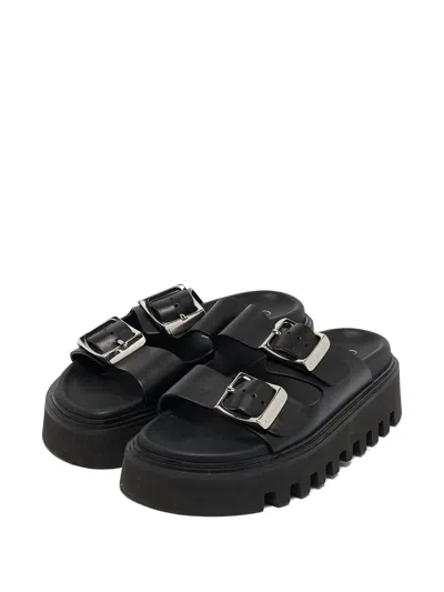 Pre-owned Casadei Vintage Buckle Platform Sandals